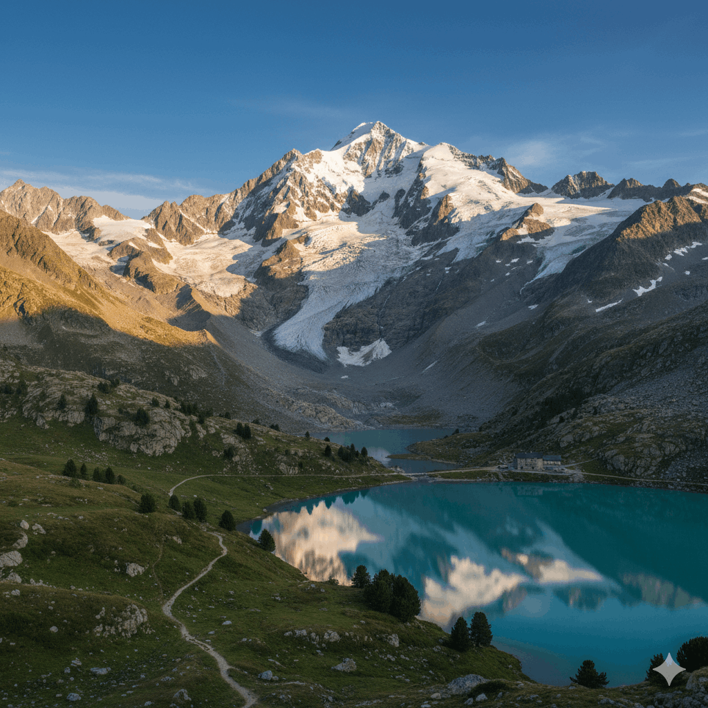 Berg Ansicht Piz Bernina – Ein Berg im Blick